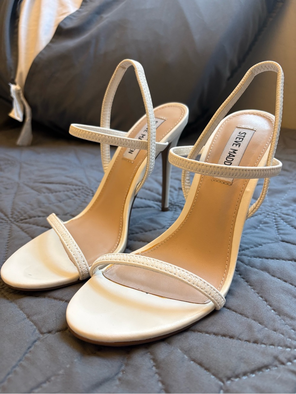Steve Madden white Strappy Stiletto Sandals - Picture 3 of 4